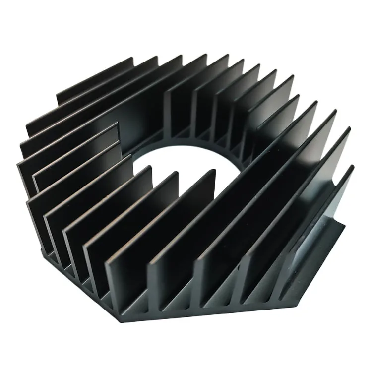 Custom   CNC light aluminum anodized black  150*150*80 CNC intelligent air conditional equipment heat radiator