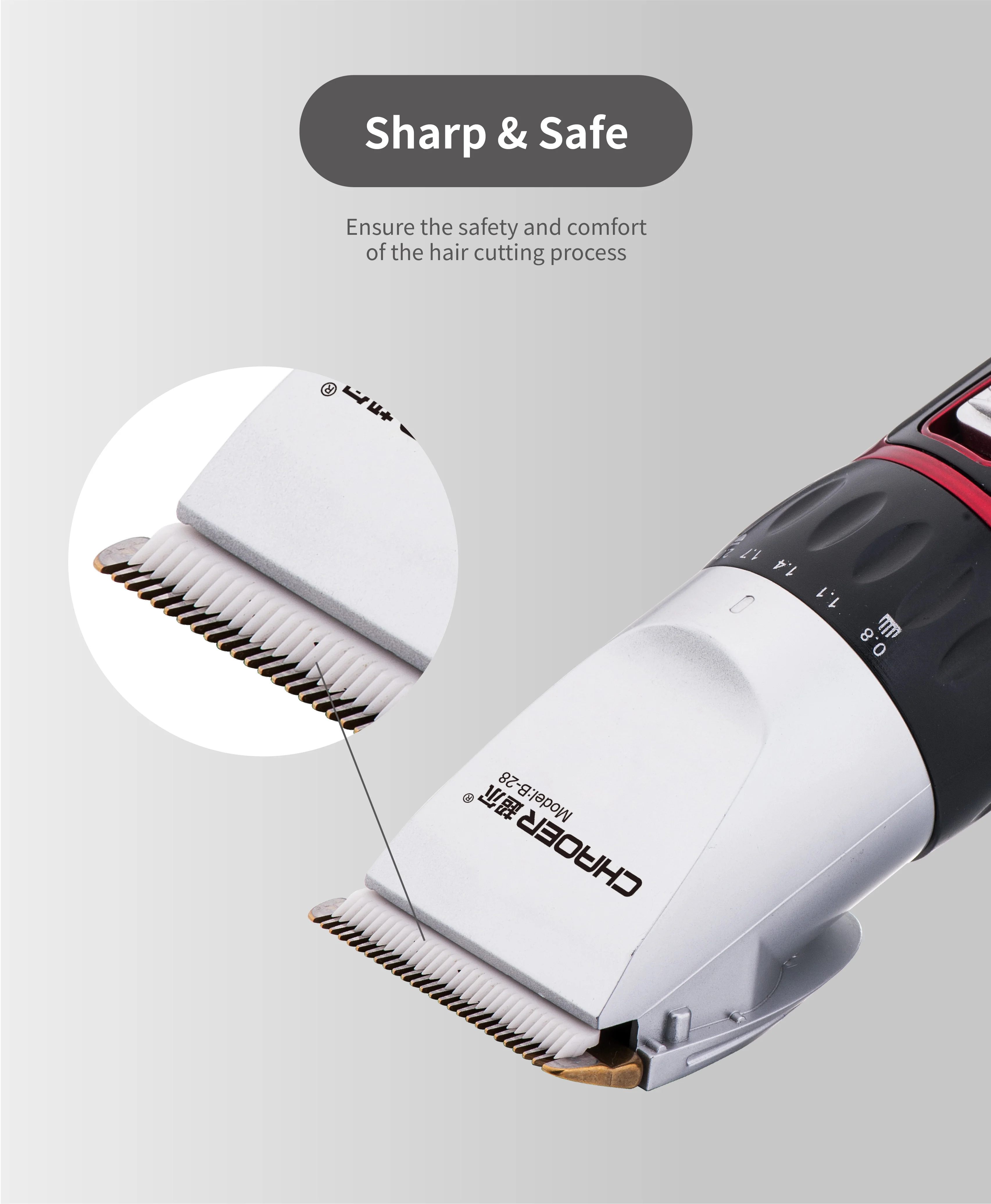 Хит продаж, беспроводные портативные перезаряжаемые устойчивые и беспроводные триммеры для волос, профессиональная электрическая бытовая USB-машинка для стрижки волос