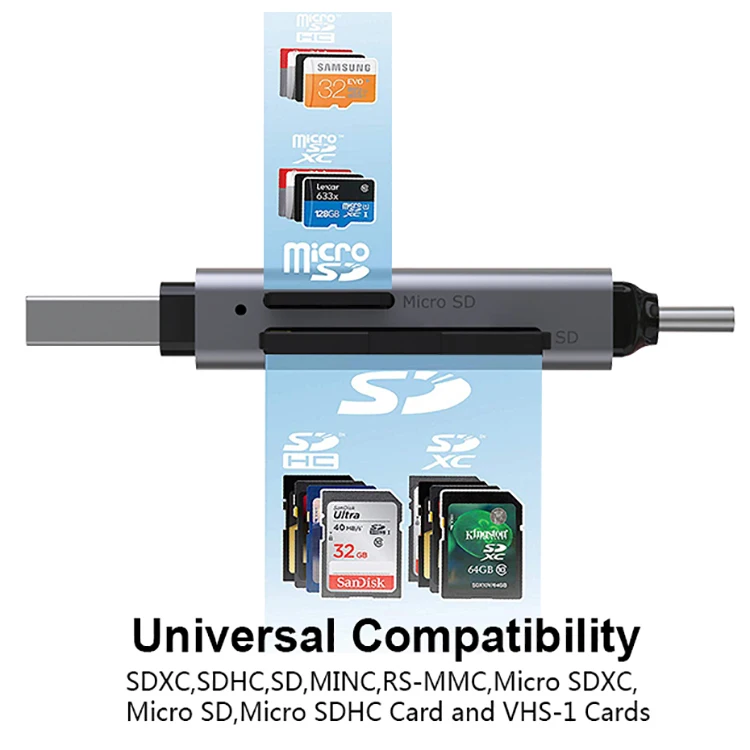  Pulwtop Лучшая цена 2 в 1 Тип c кардридер поддержка sd карты и tf Usb