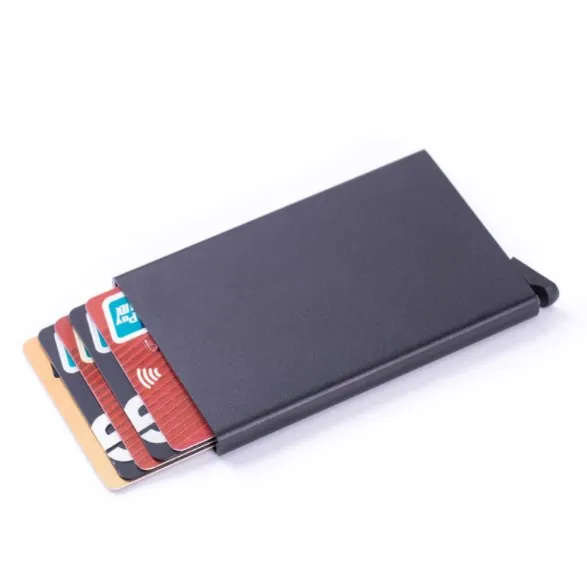 Free Sample Aluminium Alloy Custom Logo Wallet RFID Money Clip  Card Holder For Women