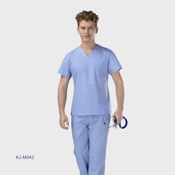 tunic  Medical Scrubs Unisex V Neck Nurse Uniform Anno Medical Scrub Uniform
