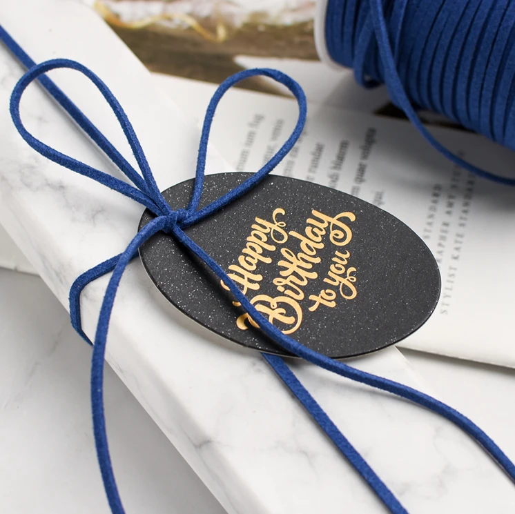 Custom Gift Box Decoration Ribbon korean Velvet Suede Leather Rope Bouquet Gift Packing Ribbon