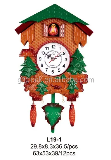 Popular Large wall clock china modern antique pendulum cuckoo clocks with birds wall clock