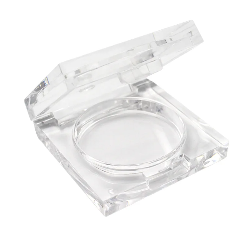 
Custom made square makeup empty blush powder case clear 