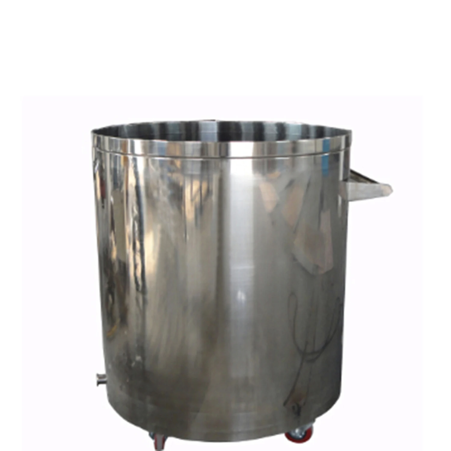 single layer 200L stainless steel tank with wheels