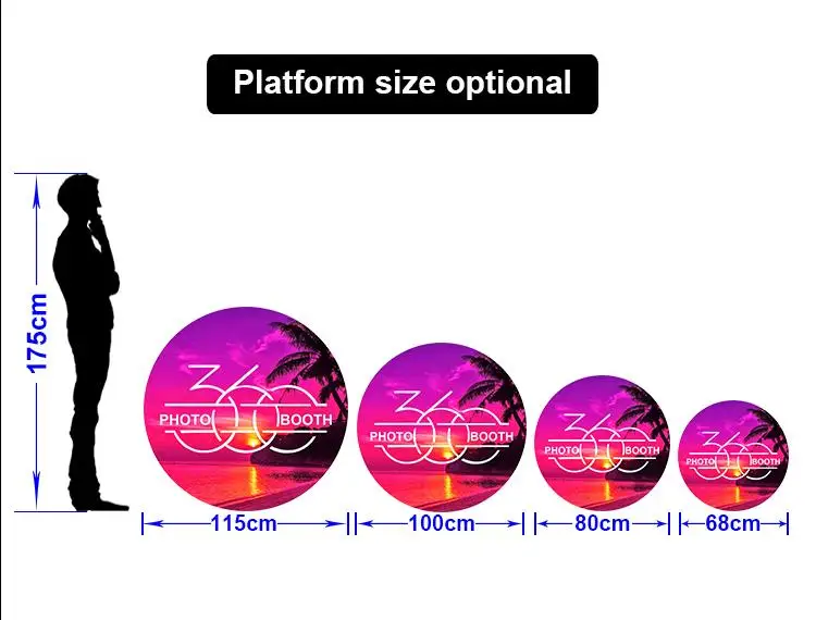 Factory Price Glass Platform Automatic Photo Booth Slow Motion Portable 360 Photo Booth 360 Photo Booth Machine