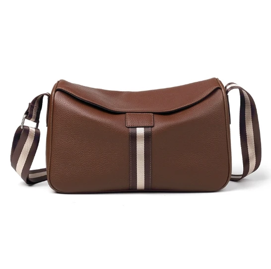 Новая кожаная мужская многослойная Сумка через плечо из воловьей кожи повседневная сумка модный спортивный рюкзак