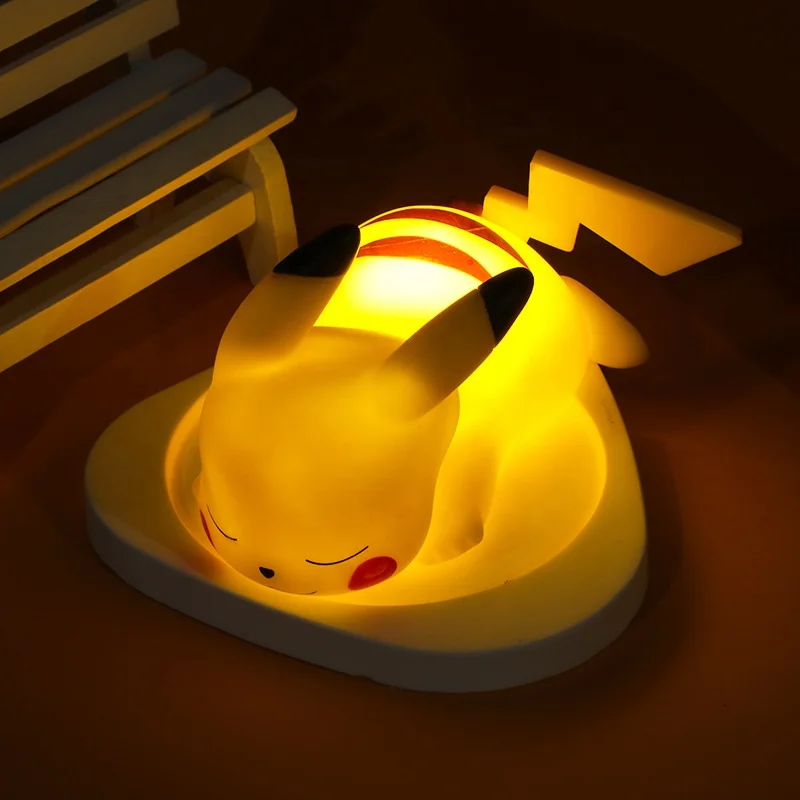 Zealed Hot Sale Touch Switch Control Cartoon Bedside Lamp Sleeping Pikachu Night Light For Home Decoration