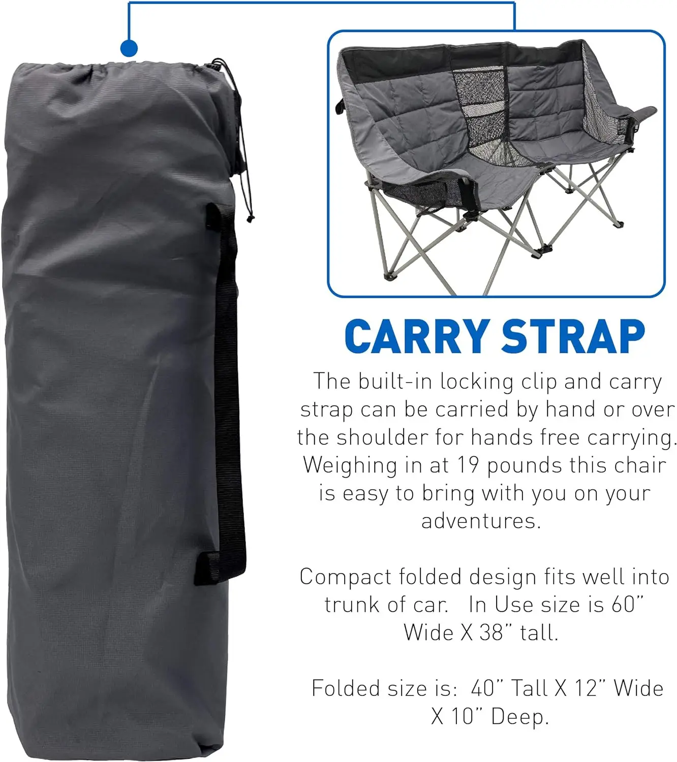 NPOT 2024 New Design Padded Camping Chair,double Love Seat Metal Steel Iron BSCI Camping Kitchen European Outdoor Table 1000pcs