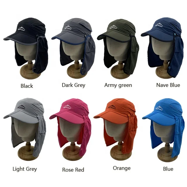 RTS High quality army jungle cap sunproof bucket hat with neck shade mesh breathable foldable outdoor hat