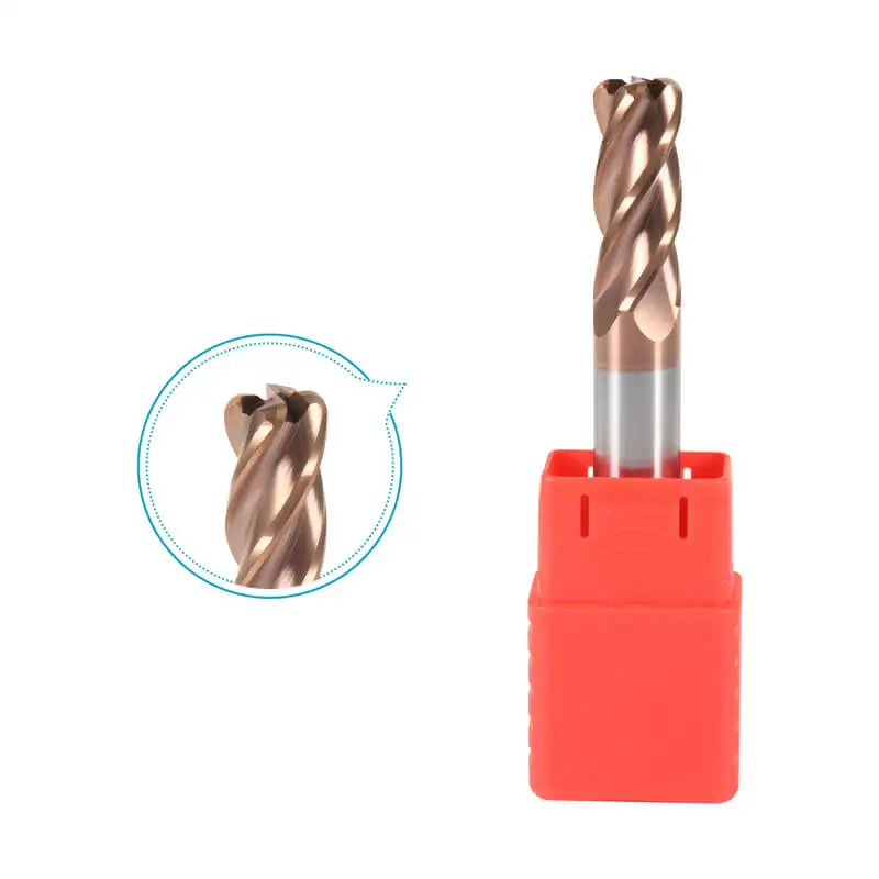 HRC55 Solid Carbide 4 Flute Corner Radius End Mills Fresas Cnc Milling Cutter Carbide Cutter