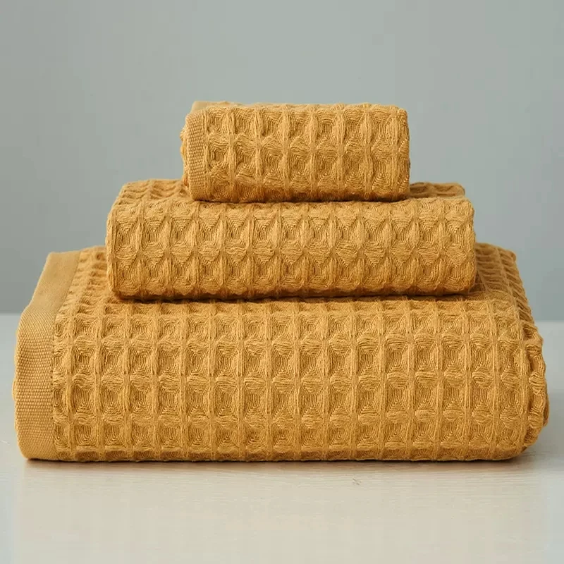 5 star hotel Wholesale Towel Set Hot Selling Super waffle Cotton Polyester luxury Bath Towels