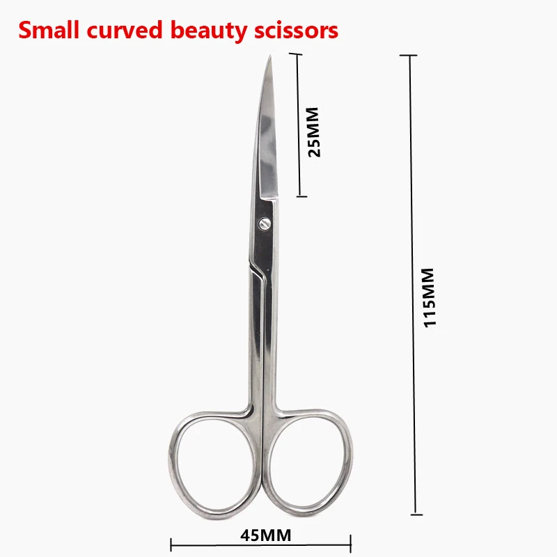 Gloway High Quality Makeup Scissors 14Cm Stainless Steel Eyebrow Double Eyelid Tape Curve Beauty Trimming Scissor