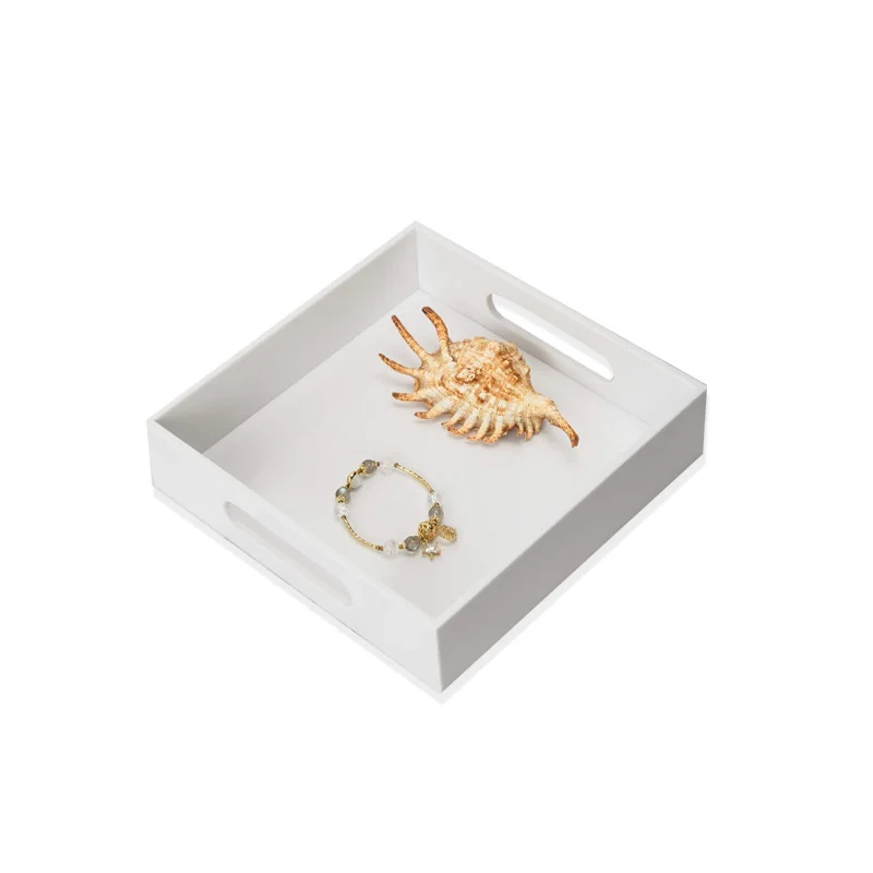 Manufacturer Rectangle Acrylic Tray Clear Acrylic Serving Tray With Handles