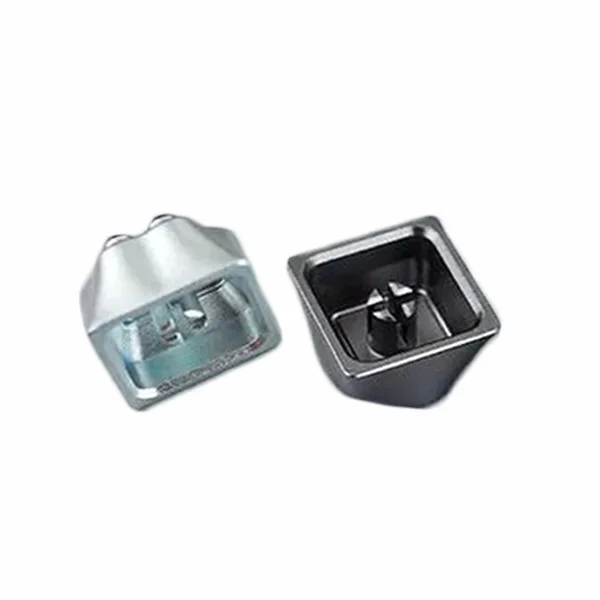 CNC machining keycaps anodize Aluminum keycaps logo engraving enamel filling production