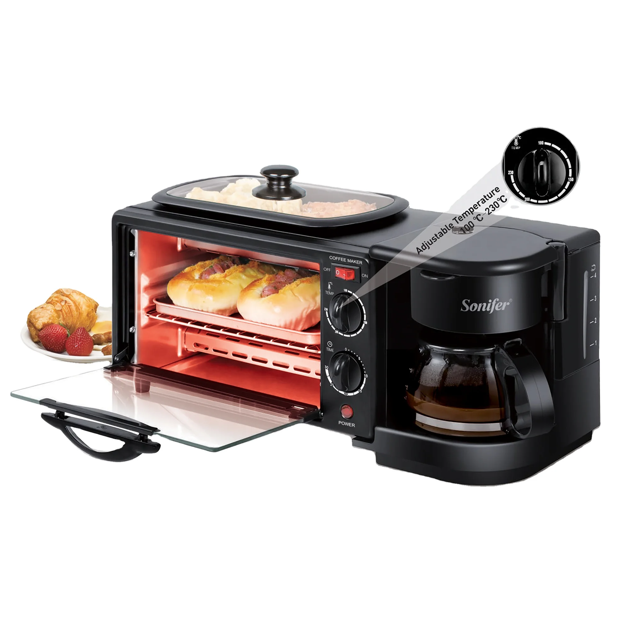  2021 Best Product 3 in 1 Home Breakfast Machine Multipurpose