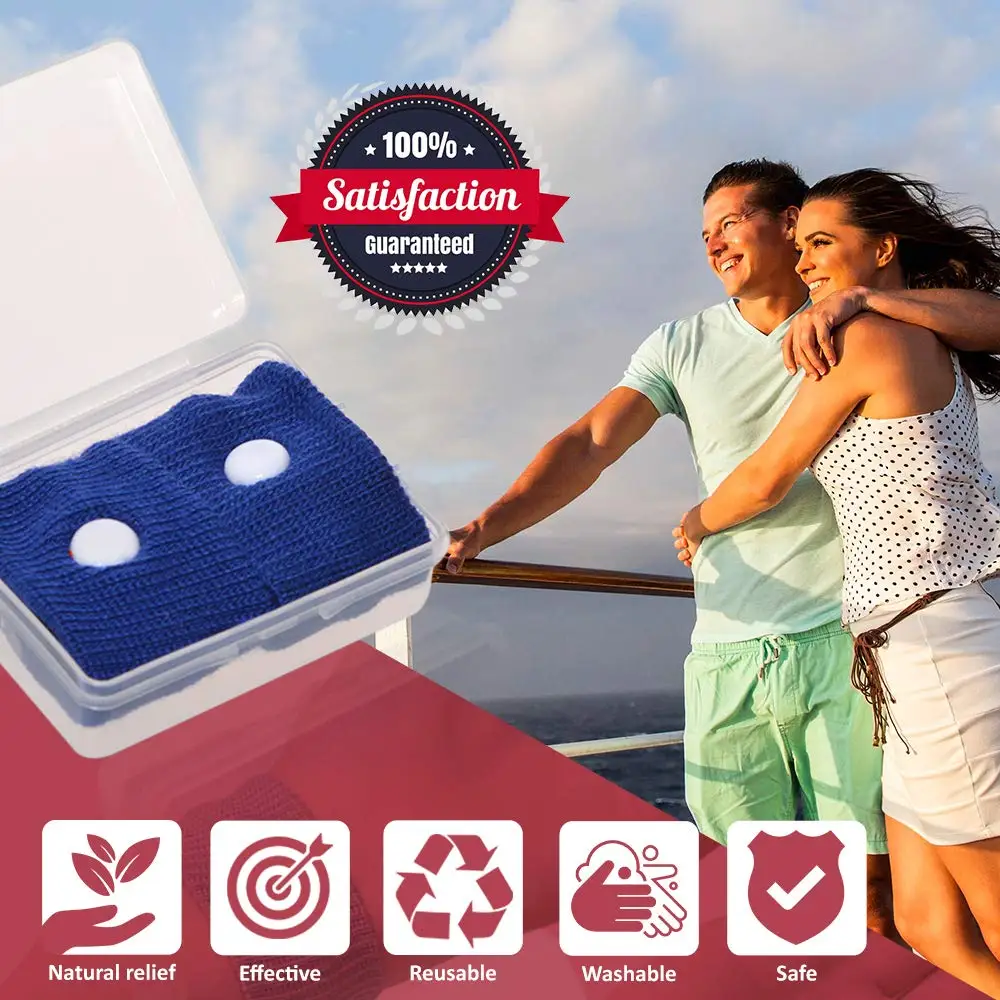 Motion Sickness Nausea Relief Wristbands for Sea Car Flying Pregnant Travel Sickness Bracelet
