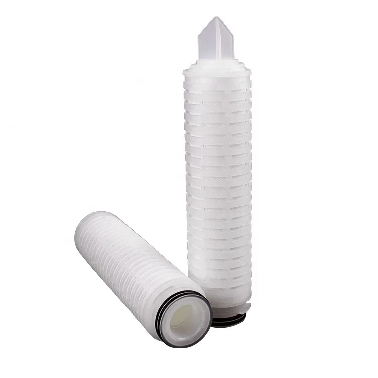 Effective Filtration Area 0.22um 0.45um 0.65um PES Membrane 5' 10' 20' Pleated Filter Cartridges For Wine Filtration in Can
