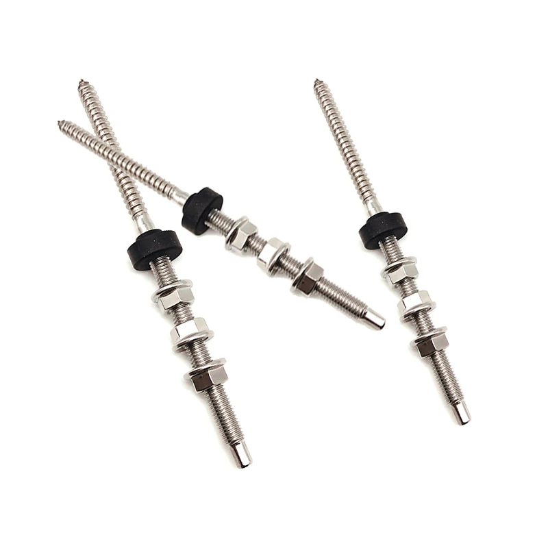High quality SS304 sola roof hanger bolt with nut and washer 316 m10 stainless steel solar hanger bolt