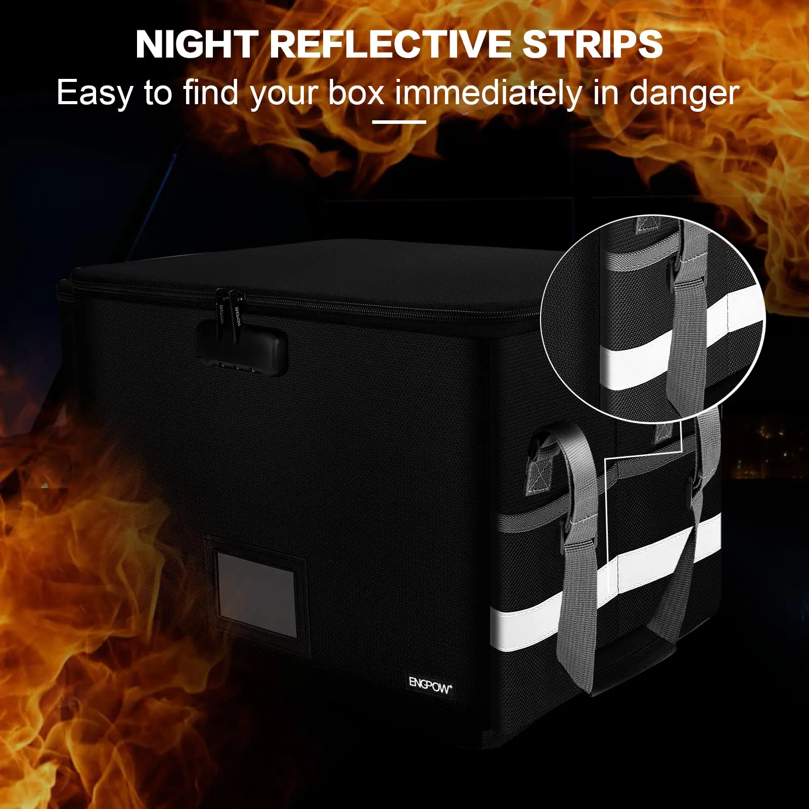 Fireproof Waterproof Document Case Business Use Large Capacity Folding File Organizer  Anti-Static Document Storage Box