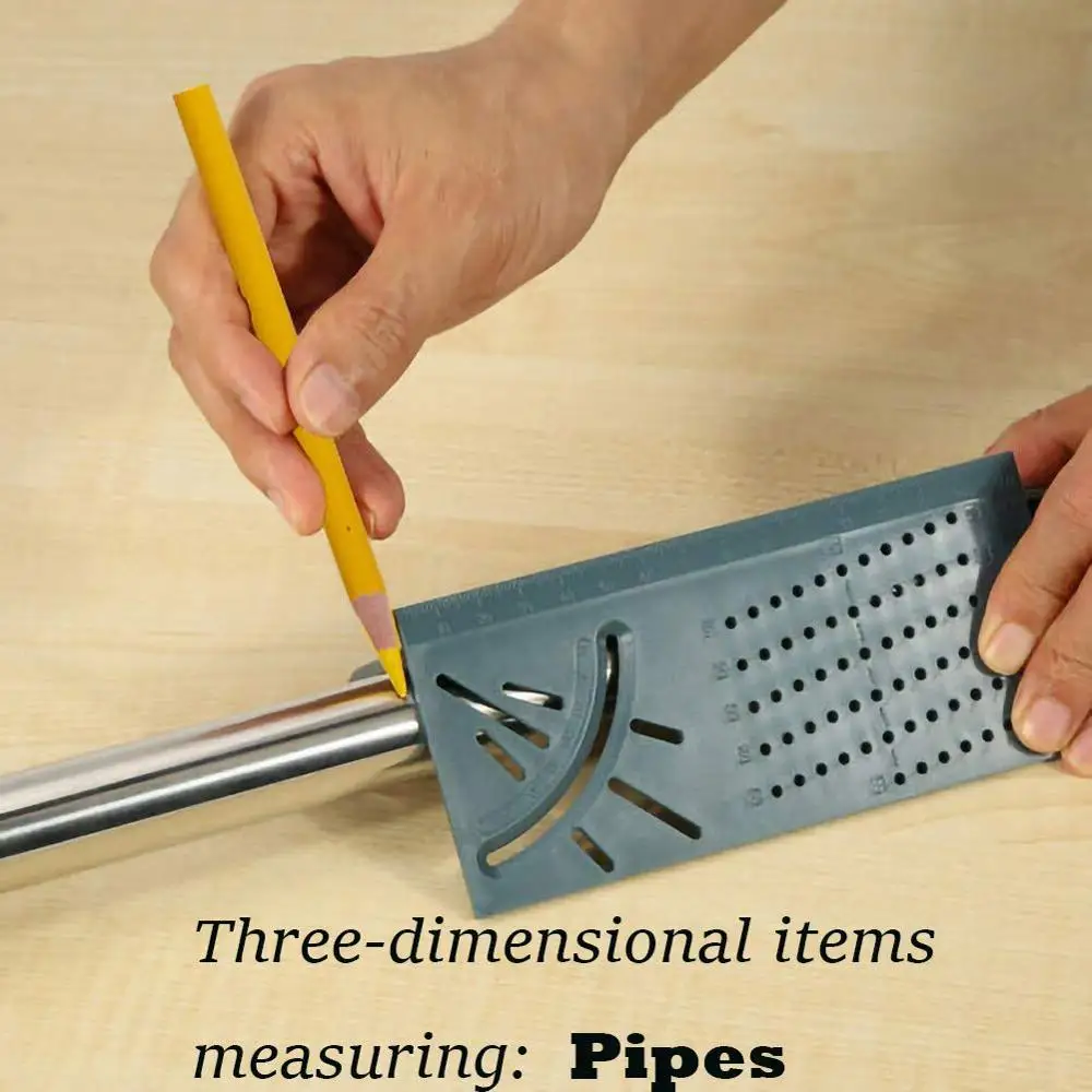 
Woodworking Square Size Measure Ruler With Carpenter Pen 3D Rule 