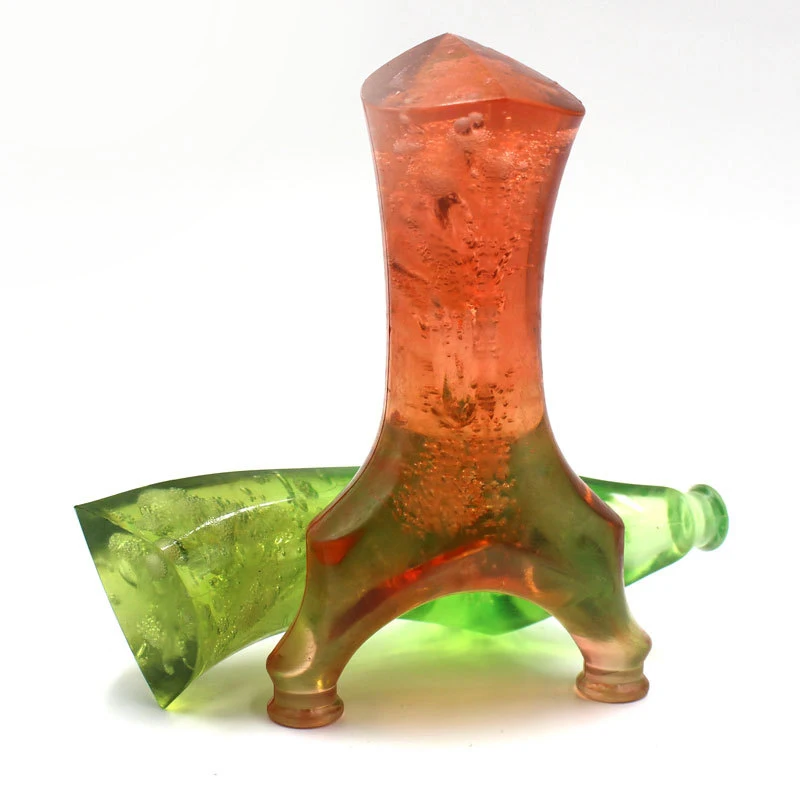 Slingshot new product polycarbon transparent flat skin bullet outdoor flying tiger fork resin super hard polycarbon slingshot