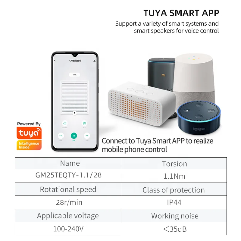 Alexa tuya wifi smart 120v low powered motorized electric roller zebra blind shades motor kit