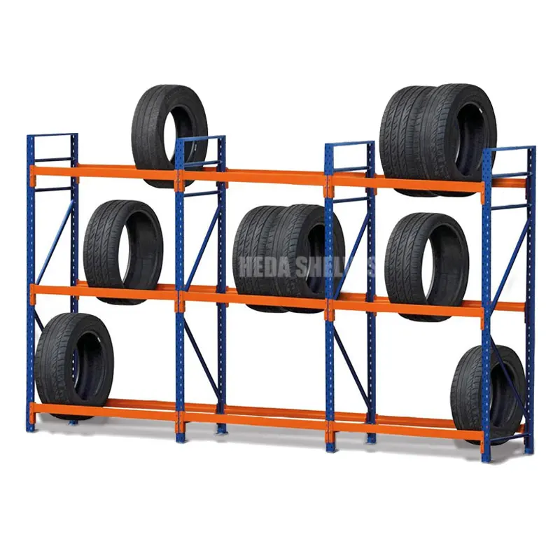 Heavy-Duty Rack for Storage Tire OEM/ODM Customizable Tire Storage Shelves Solution Warehouse Steel Racking