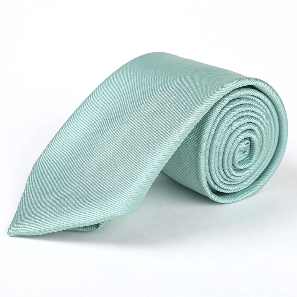China Necktie Manufacturer Formal Styles Cheap Polyester Microfiber Neck Tie Pure Handmade Solid Color Men Turquoise Tie