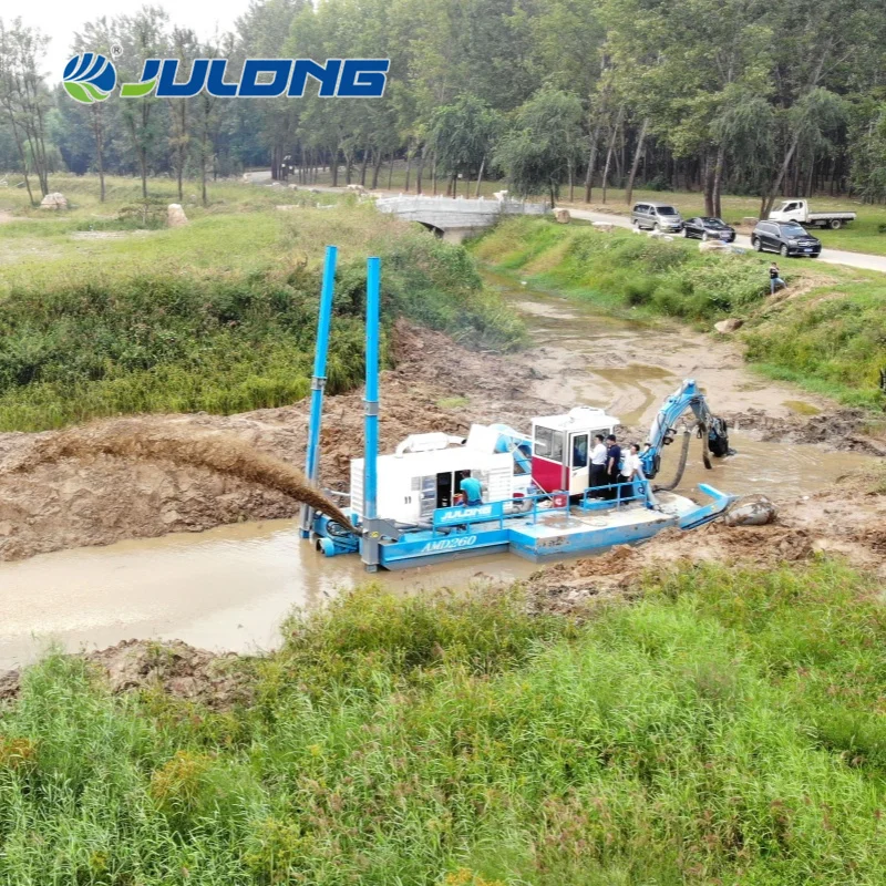 Multi-Terrain Versatile Shallow Water Boat Amphibious Multifunctional Dredger with Self-Propelled System