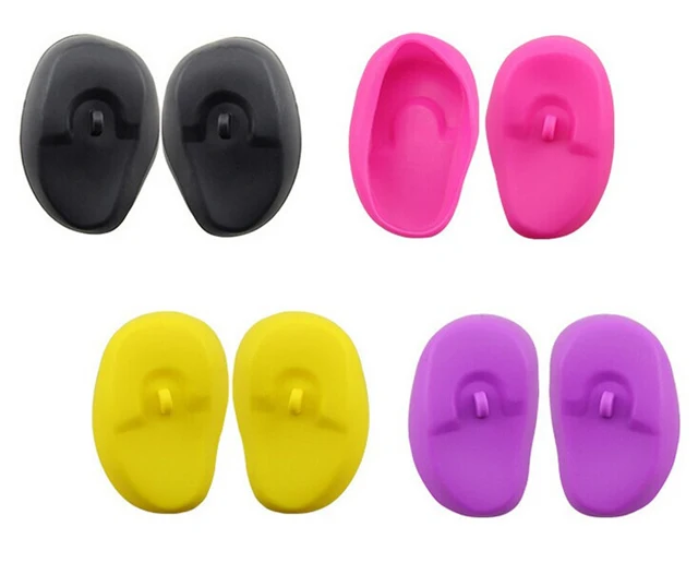 Hot Sale Hair Dye Waterproof Heat Resistant Ear Cover Silicone Salon Barber Ear earmuffs Water Ear Protector