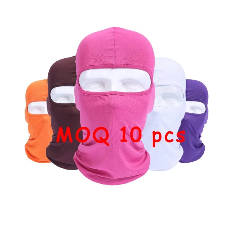 polyester motorcycles summer cooling ski mask custom logo silk milk  balaclava
