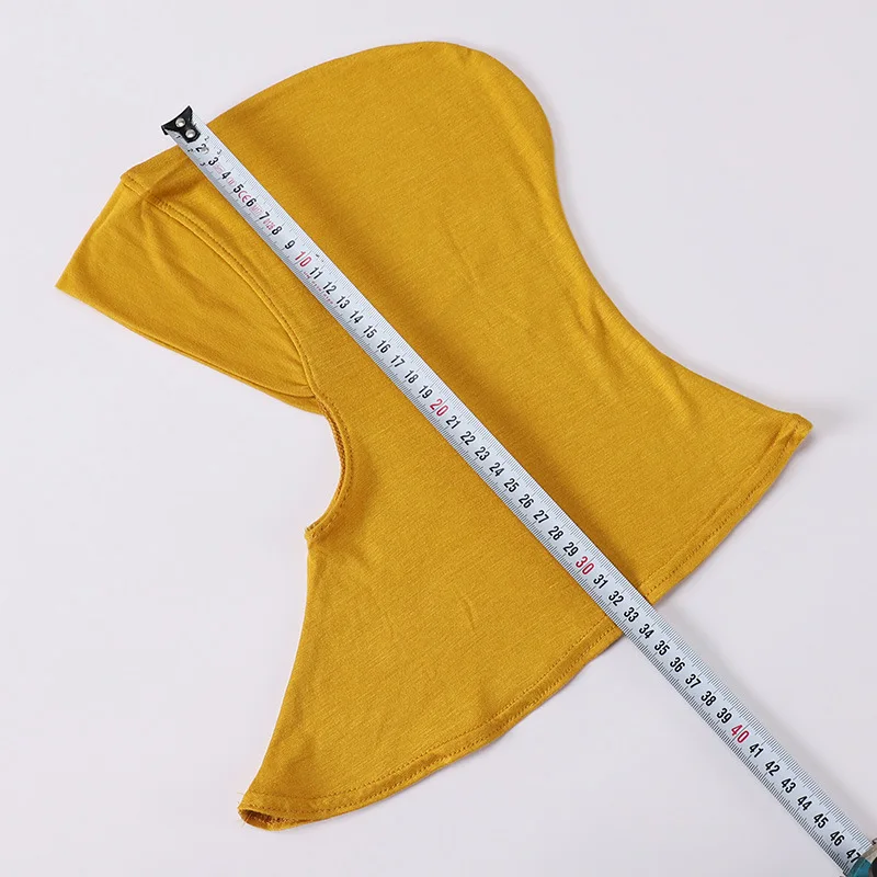 YD267 Ladies Solid Head Wrap Islamic Muslim Ethnic Veil Scarves Bandana Turban Bonnet Soft Stretchy Cotton Jersey Hijab Caps