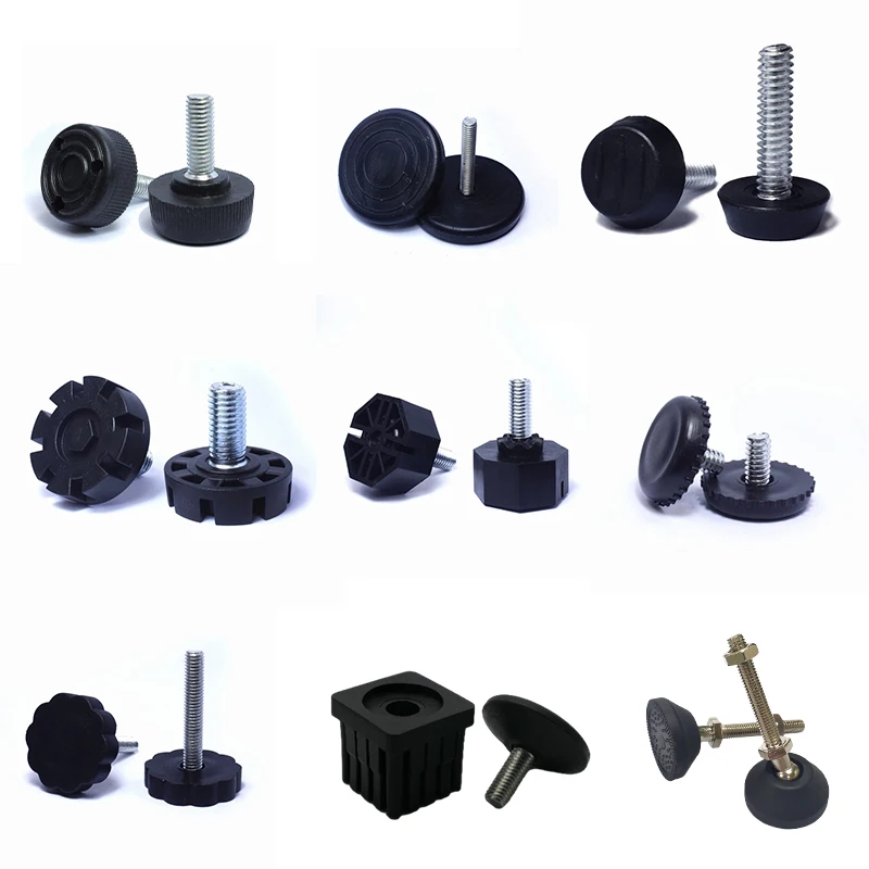 Production thread adjuster sofa chair table leg support foot adjustable screw furniture slide leveling feet
