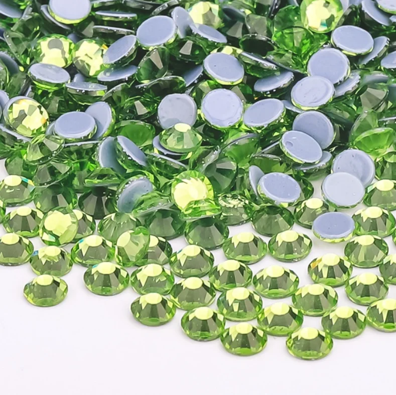 Ss6 8 10 12 16 20 30 Round Acrylic Gem Non Hotfix Nail Crystal Stone Glass Flatback Rhinestone For Crafts