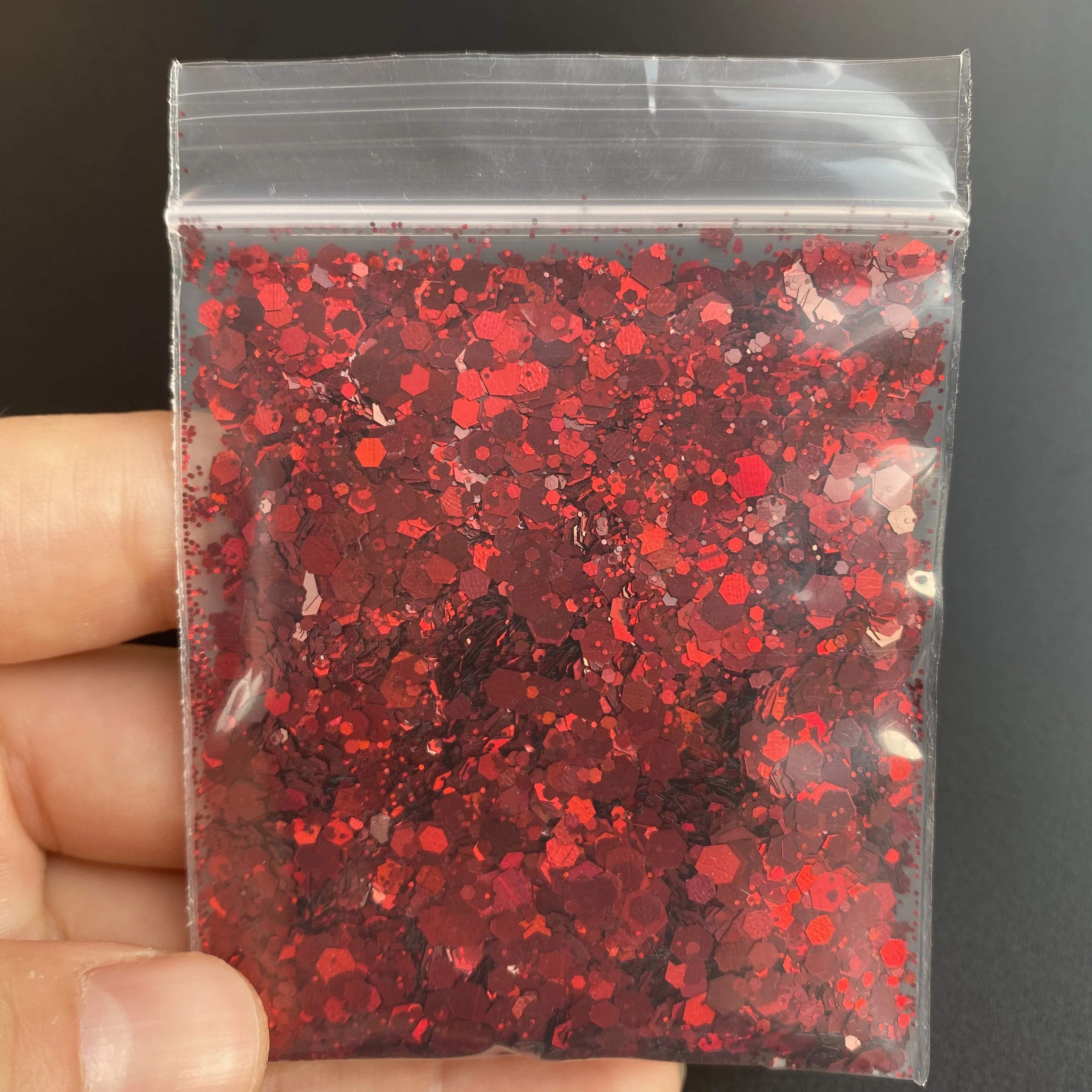 10g Holographic Chunky Mixed Glitter Sequins Loose Hexagon Nail Glitter Bulk For Nails