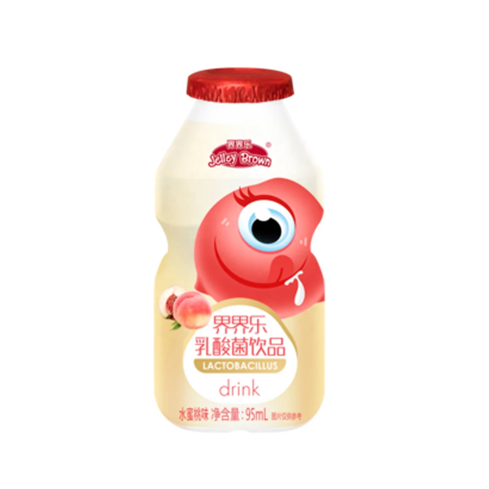 Jelley Brown Peach Mango Juice Fermented Milk Soft Drink Dairy Drink