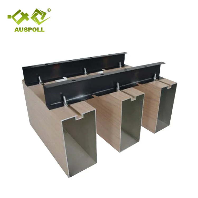 Building Material Decorative Aluminum Baffle Linear Ceiling Profile Square Tube Panel