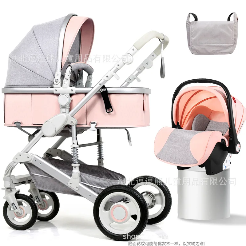 Baby stroller 4 in 1 Light weight High Landscape  Portable Baby Stroller for Newborn Infant Cradle