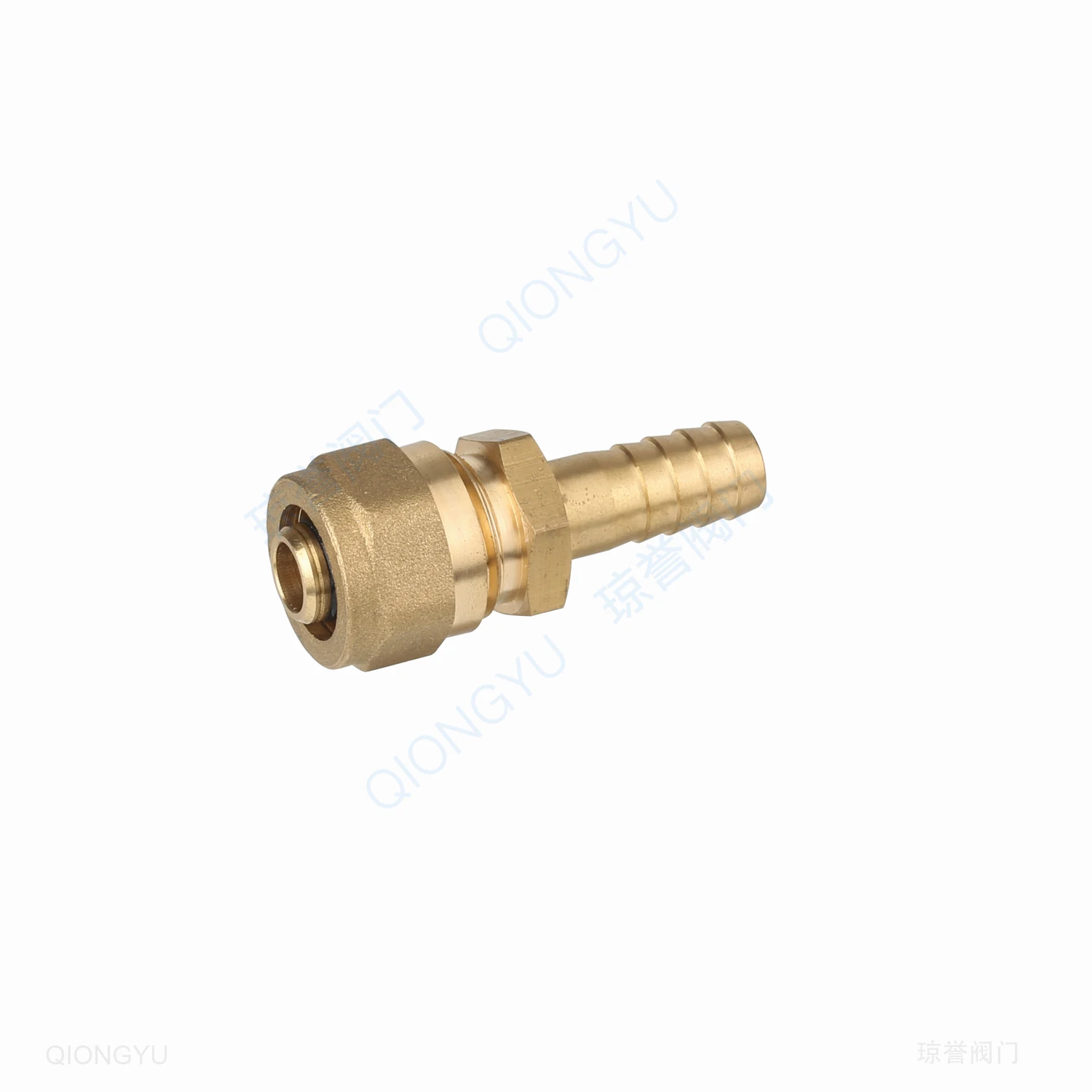 hiqh quality QY brass compression fitting pipe tube straight coupling EN1254-2 new designer