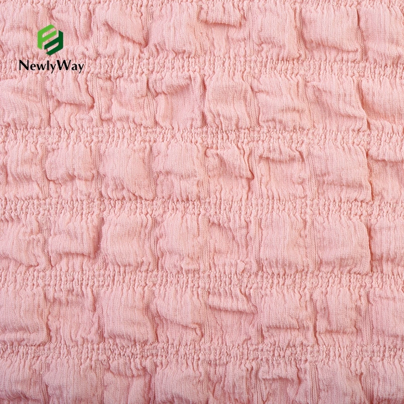 Fabric Supplier Polyester 4 way Stretch Knit Bubble Crepe Fabric For Clothing Women Dresses