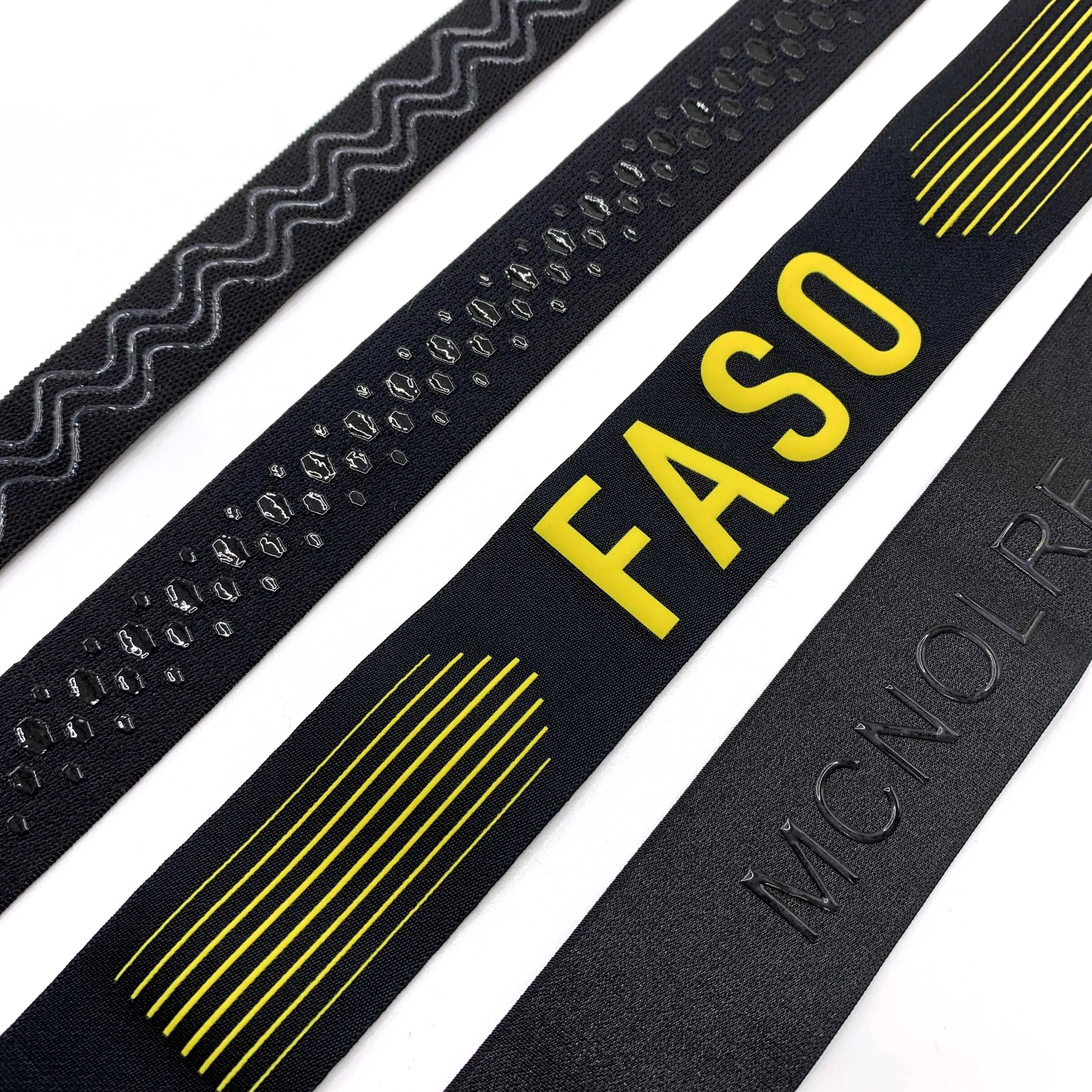 Custom Fashion Logo 40 MM Elastic Band Spandex Strap Lettered Jacquard Elastic Band Patterned Jacquard Elastic Webbing