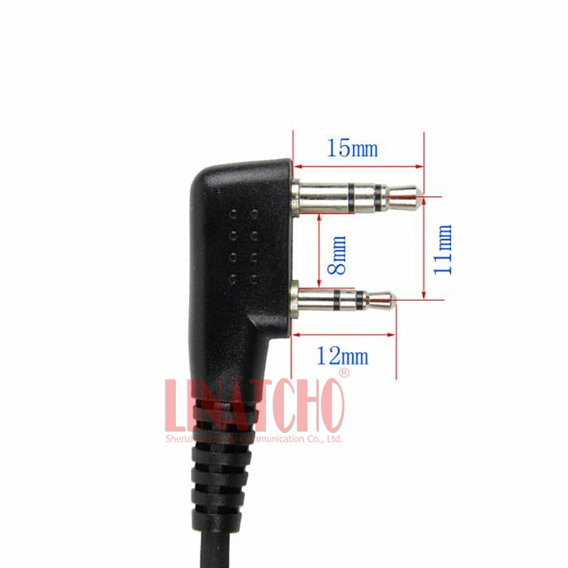 G-shape PTT VOX Mic Walkie Talkie Headphone for Baofeng Two Way Radio K connector