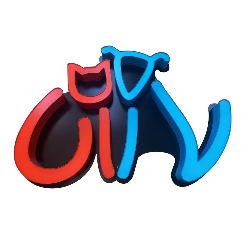 Customized Luminous Word Sign Shop Sign Electronic Signs LED Mini Wall Word Large 3D channel Letters