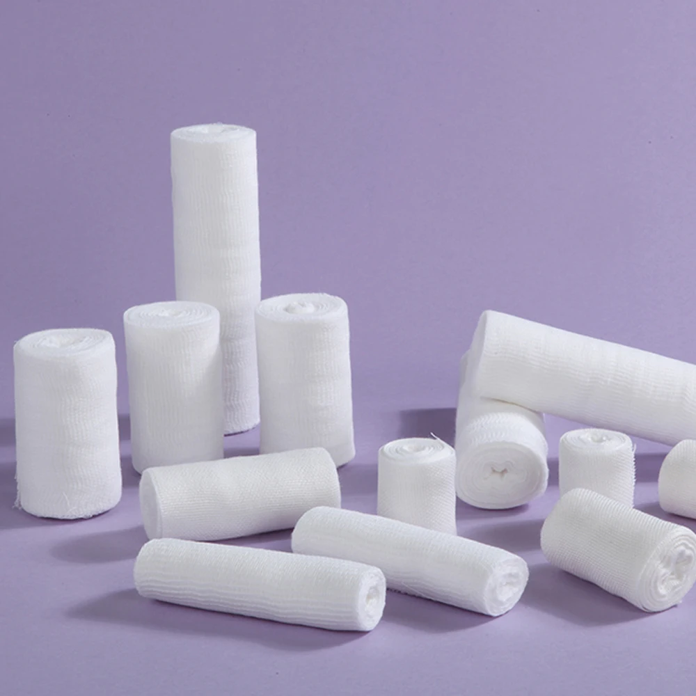 Chinese Manufacture OEM Medical High Absorbency Surgical Sterile  Softness Cotton Gauze PBT Bandage
