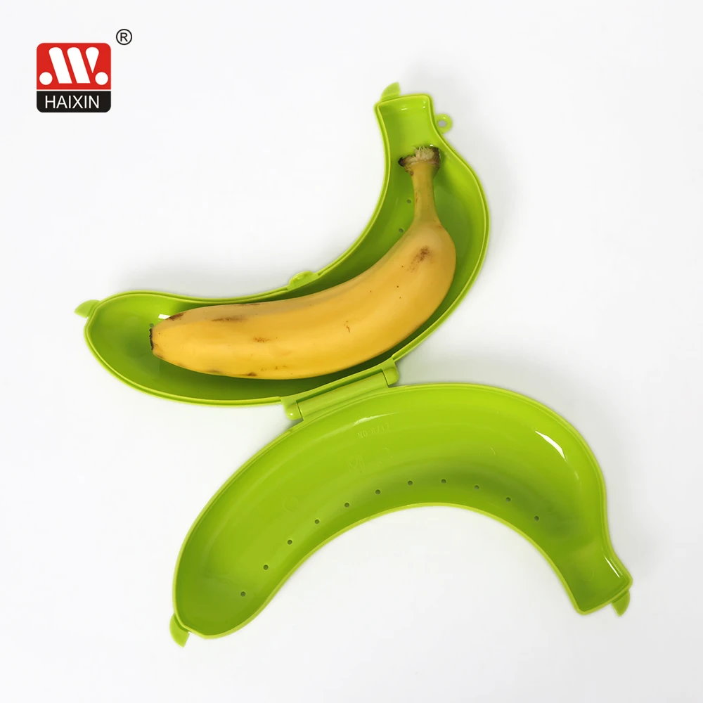 Cute Plastic Fruit Banana Protector Box Holder Case Lunch Container Storage