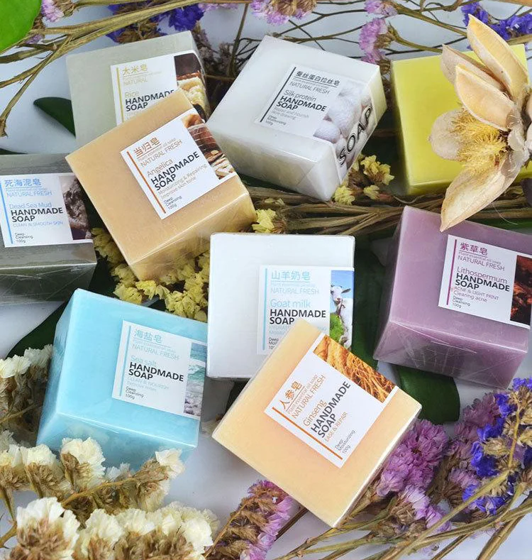 AiXin Custom OEM Refreshing Anti Acne Moisturizing Cleansing Whitening Soap Handmade Toilet Soap Lemon Soap Bar For Face Body