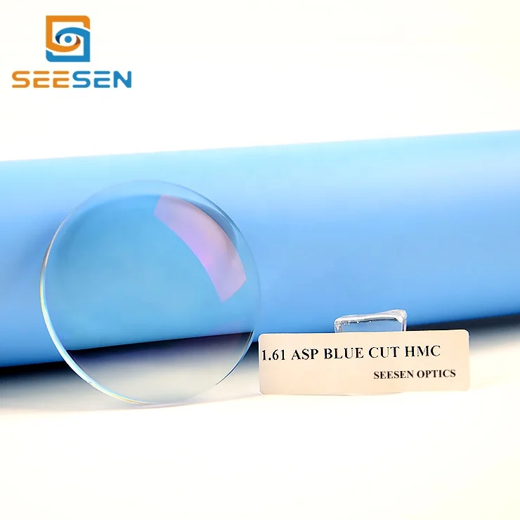 Cr39 1.56/ 1.61/ 1.67/ 1.74 and 1.59 PC anti blue light with AR coating glasses lenses for blue cut lenses
