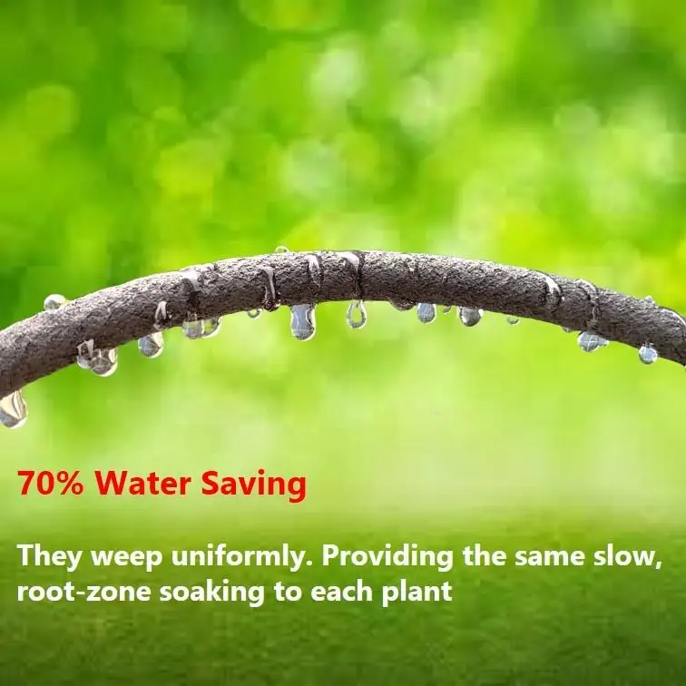 New Black Porous Soaker Hoses Hose 50Ft 5/8 For Garden Greenhouse Plant Soil And Root Watering