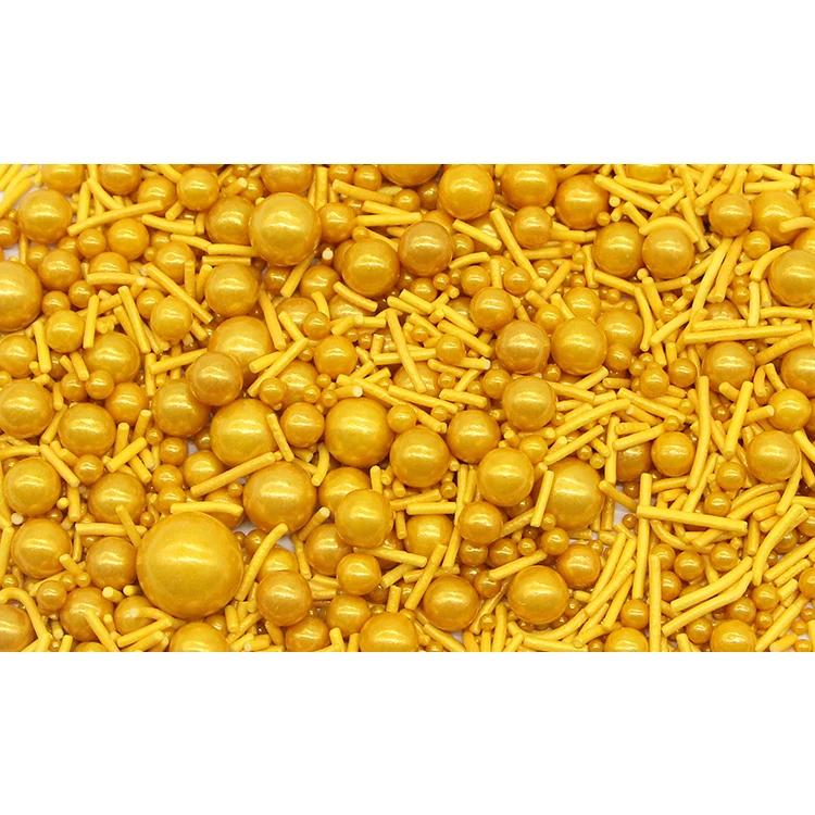 Edible Gold Sprinkles Mixes Cake Decoration